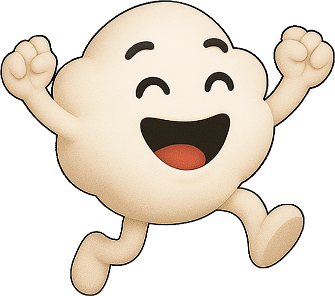 Mascota Nube Digital celebrando